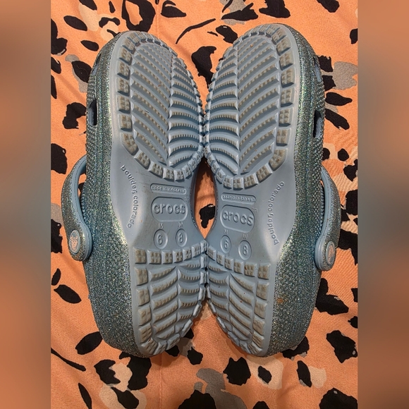 CROCS Kids Glitter Water Shoes - Blue - Picture 4 of 6